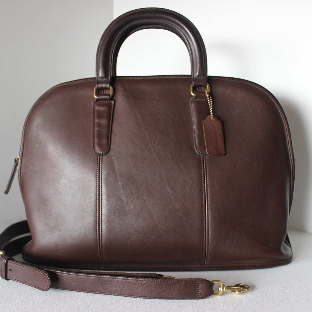 Vintage COACH Large Brown BANCROFT Satchel Bag VGC
